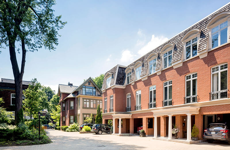 The Annex on Brunswick Showing the Exterior Central Courtyard from Inside of Complex