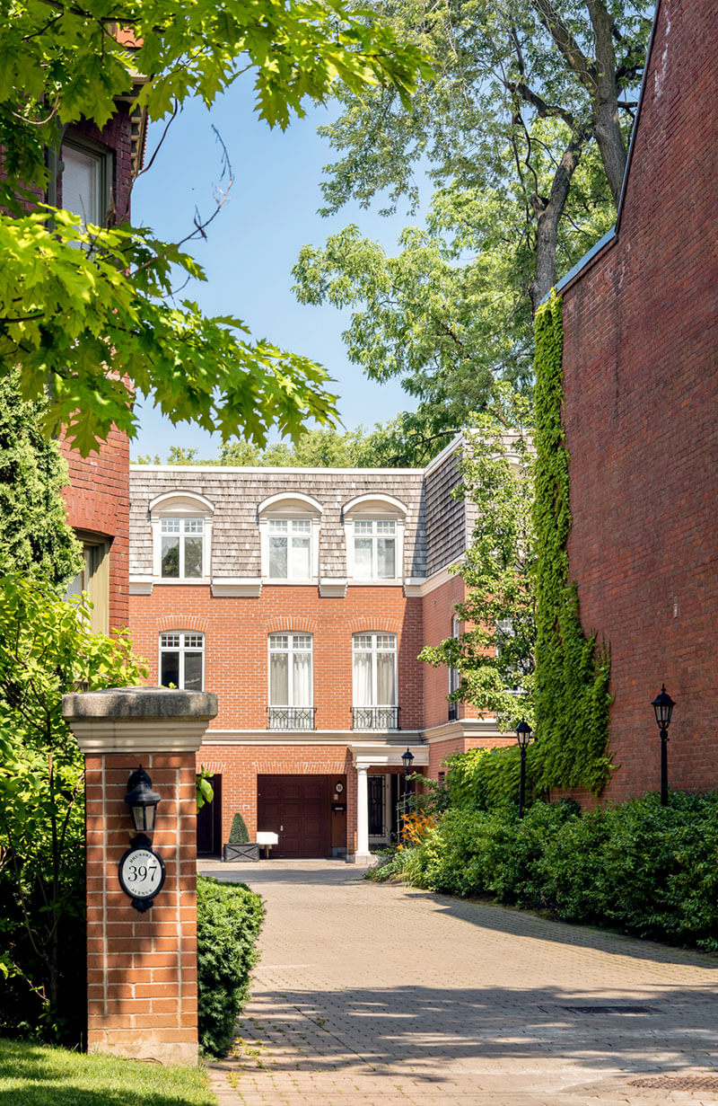 The Annex on Brunswick Showing the Exterior Entrance of Courtyard Close Up