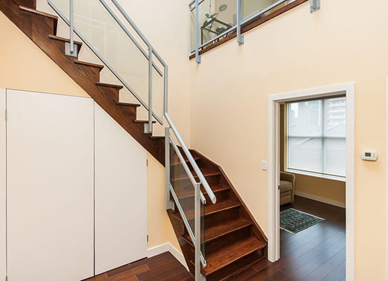 Steam Plant Lofts Showing Interior Entrance and Stair Case