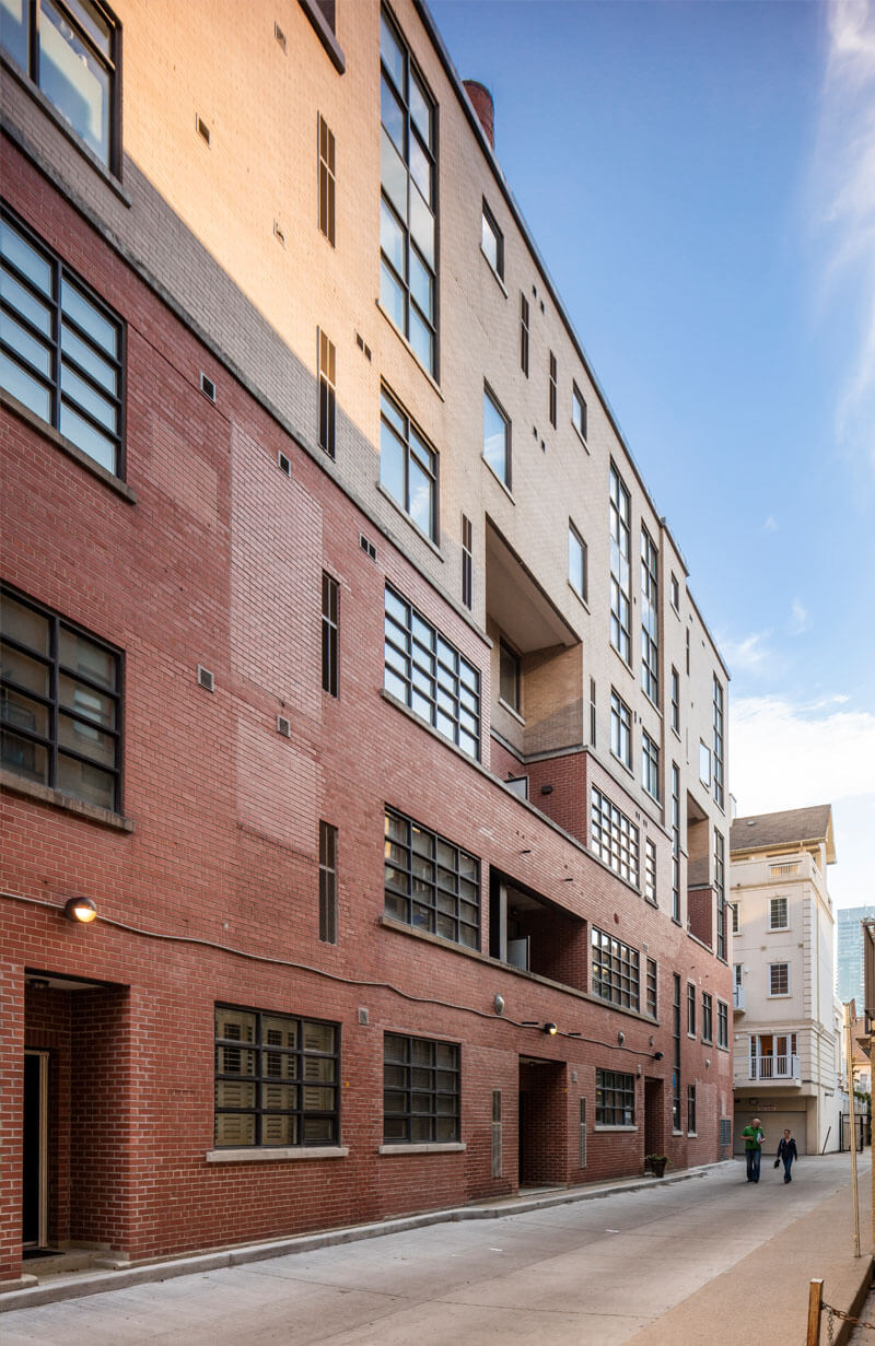 Steam Plant Lofts Showing Exterior from Laneway