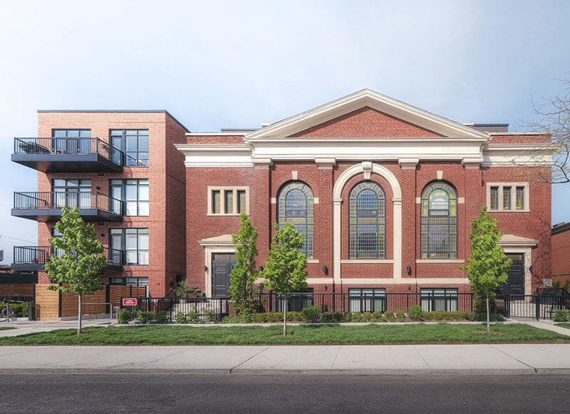 Sunday School Lofts Exterior Showing the Front of the Residence Head On from the Street